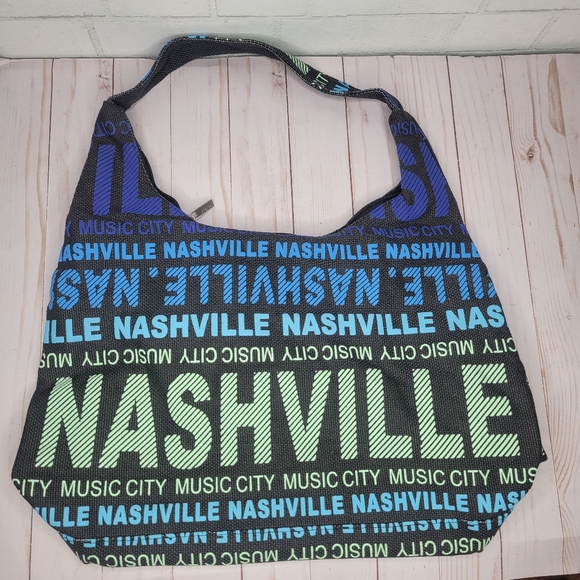 Robin Ruth Nashville Stylish Blue and Black Tote Bag - Picture 2 of 5